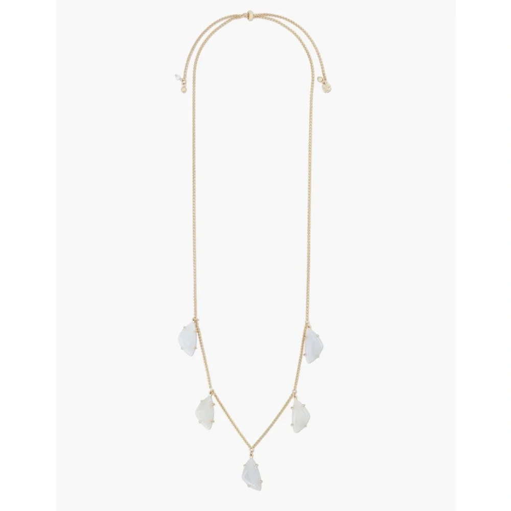 ✨HP✨ Lucky Brand White Agate Adjustable Necklace